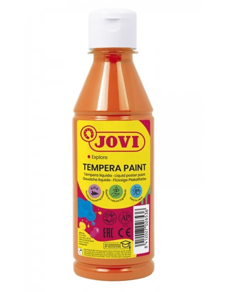 Jovi Tempera Paint Tempera Liquida 250ml - Base Eau - Lista Pour Usar - Alto Poder Cubriente - Séchage rapide - Excelente Fluide