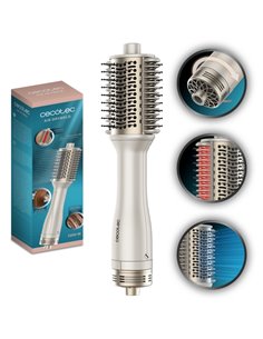 Cecotec Air DryBold Cepillo de Aire - 1200W - Placas Calefactoras - Temperatura Regulable - Revestimiento Ceramico - Generador d