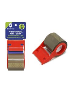 Bismark Mini Precintadora de Mano Pour Rollos de Jusqu'à 20m de Largo - Comprend Precinto de 20m - Cuchilla de Acier - Couleur R