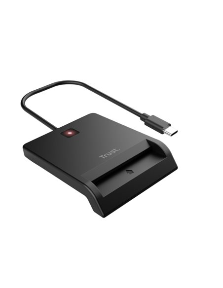 Trust Primo Lector de Tarjetas Inteligentes USB - Compatible DNI 4.0 - eID, eDowod et CIE - Couleur Noir