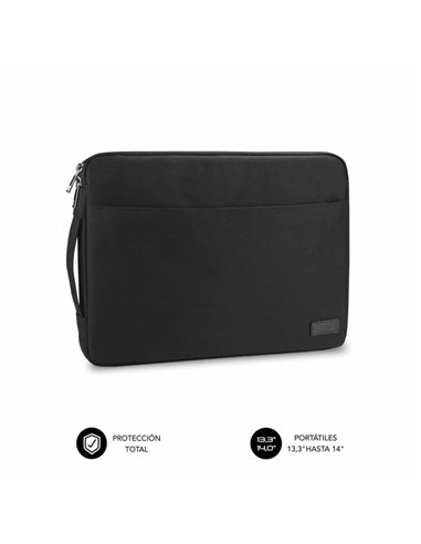Subblim Housse Urban Portable de 13.3" à 14" - Protection Elegante et Funcional - Tela de Polyester 600D - Intérieur Acolchado d