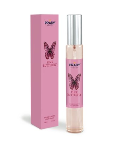 Prady Colonia de Mujer Pink Butterfly - Flacon de 33 ml - Spray pulvérisateur