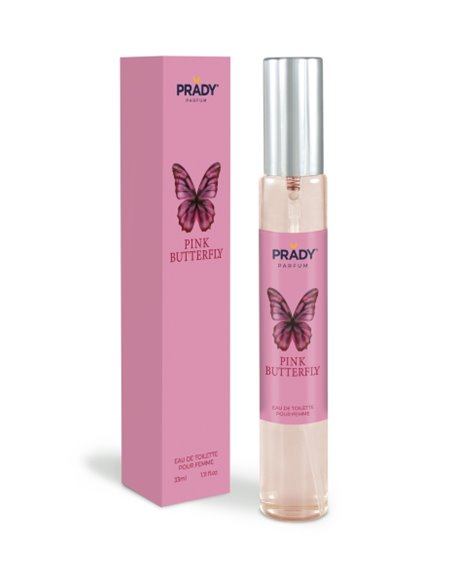 Prady Colonia de Mujer Pink Butterfly - Flacon de 33 ml - Spray pulvérisateur