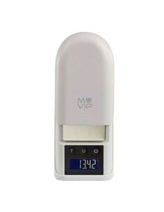 Muvip Bascula de Poche Digital - Superficie Acier Inoxydable - Sensor de Haute Precision - Apagado Automatico - Peso Max. 0.300k