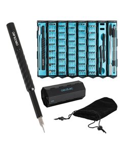 Cecotec PrecissionGyro 300 Infinity Destornillador de Precision - 128 Piezas - Comprend Accesorios - Étui Pliable Avec Magnetiza