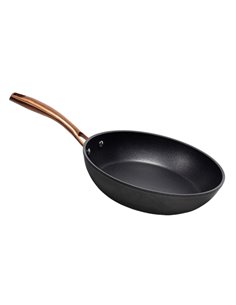Cecotec Polka Fantasy Golden Sarten de Aluminium Forjado de 24cm - Mango Remachado en Acier Inoxydable - Antiadherente - Adaptée