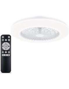 Philips Amigo Flat Fan Ceiling IR RD Ventilateur de Techo Avec Luz LED Jusqu'à 6500K - Aspas Integradas - 20W Ventilateur + 42W 
