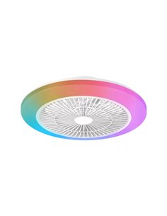 Philips Amigo Flat Fan Ceiling IR RD Ventilateur de Techo Avec Luz LED Jusqu'à 6500K - Aspas Integradas - 20W Ventilateur + 40W 