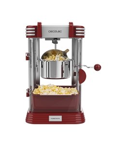 Cecotec FunandTaste P'Corn Classic Palomitero Electrico - 300W - Estilo Retro - Olla de Acier Inoxydable 500ml - Bandeja Amovibl