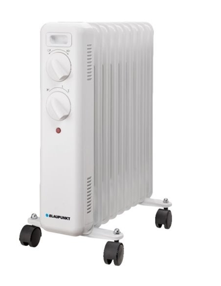 Blaupunkt Radiador de Aceite - Potencia 2000W - Termostato Regulable - Ruedas - Anse de Transporte - Indicateur Luminoso - Coule