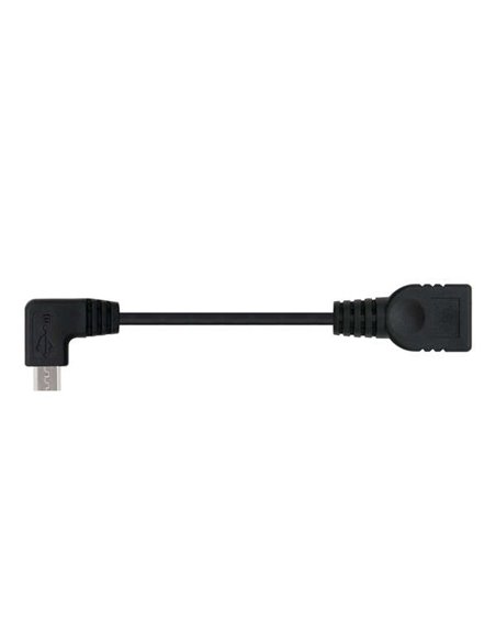 Nanocable Câble Micro USB 2.0 OTG Coudé Mâle à USB-À Femelle 15cm