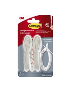 Command Organizador de Cables - Fijacion en Superficie - Couleur Blanc