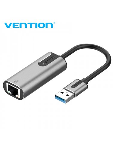 Vention Adaptateur USB 3.0 à RJ45 1000Mbps - 0.15m - Couleur Gris
