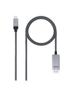 Nanocable Câble Conversor USB-C Mâle à DisplayPort Mâle 1.80m - Couleur Noir/Argent