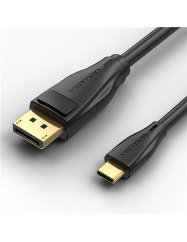 Vention Câble Conversor USB-C Mâle à Displayport Mâle - 2m - Couleur Noir