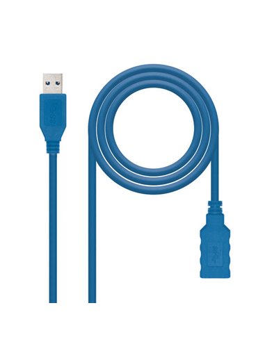 Nanocable Câble USB-À 3.0 Mâle à USB-À Femelle 2m - Couleur Bleu