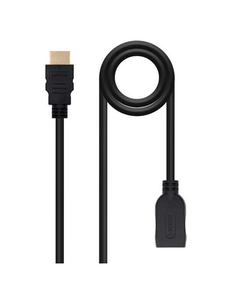 Nanocable Câble HDMI 2.0 Prolongador À/M-À/H - 2.0m - Couleur Noir