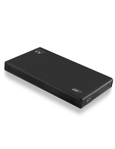 Ewent Carcasa Externa Pour HDD/SSD de 2.5" SATA - USB 3.2 Gen1 - Aluminium - Câble de 60cm - Indicateur LED - Couleur Noir