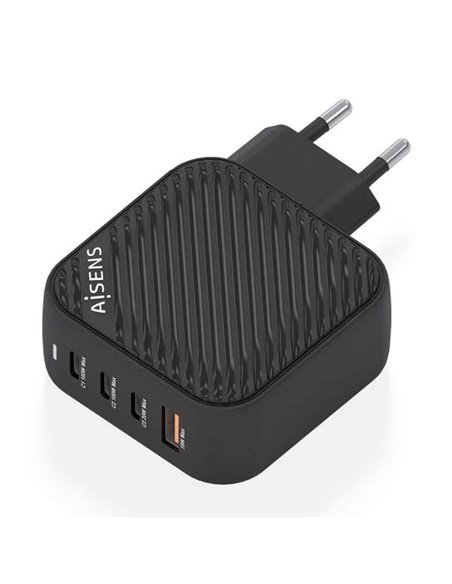 Aisens Cargador GAN 100W - 3xUSB-C PD3.0 QC4.0 - 1xUSB-À QC3.0