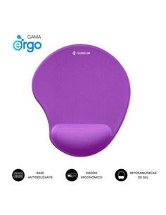 Subblim Ergo Neogel Tapis de souris Ergonomica Pour Souris - Espuma Élastique - Microtexturizada Imperméable - Base Antidérapant