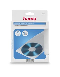 Hama Pack de 50 Fundas Pour CD/DVD - Polipropileno - 12.7x12.7x0.03cm - Couleur Transparent