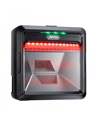 AVPos AVP-BP760-2D Lector de Codigos de Sobremesa - Escaneo Automatico- Lectura de Codigos 1D, 2D et QR - USB - Couleur Noir