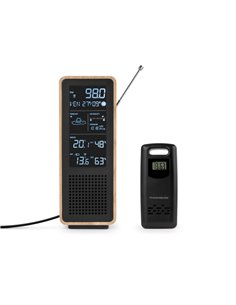 Thomson Haut-parleur Bluetooth Avec Estacion Meteorologica et Radio FM - Potencia Musical 15W - Écran Retroiluminada - Sonda Ext