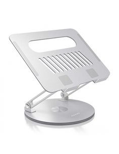 Aisens Support Sobremesa XL Giratorio et Réglable Pour Portable Ou Tablet - Aleacion de Aluminium - Rotacion 360° - Pliable et C