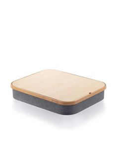 Innovagoods Larage Support Pour Portable - Multifuncion - Bandeja de Almacenaje - Correa Intérieur de Sujecion - 40.5x33x6.5cm -