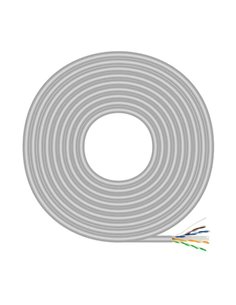 Aisens Câble de Réseau RJ45 Cat.6 UTP Rigido AWG23 CCA (Aleacion) - 100m - Couleur Gris