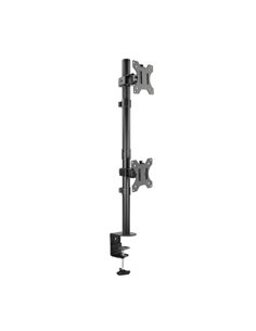 Tooq Support de Mesa Pour 2 Monitores en Vertical de 13"-32" - Giratorio e Inclinable - Peso Max 8kg x Brazo - VESA 100x100mm