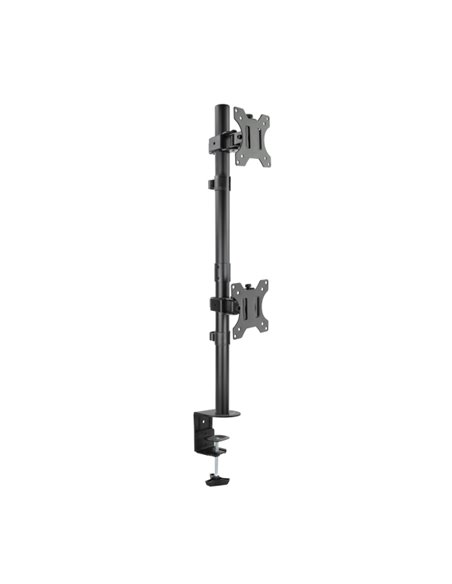 Tooq Support de Mesa Pour 2 Monitores en Vertical de 13"-32" - Giratorio e Inclinable - Peso Max 8kg x Brazo - VESA 100x100mm
