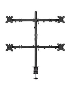Ewent EW1514 Support de Mesa Avec Brazo Articulado Pour 4 Monitores de 10"-32" - Giratorio - Gestion de Cables - Peso Max 8kg - 