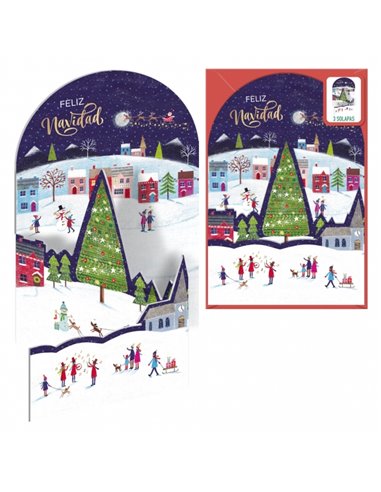 Dohe Mañana de Navidad Pack de 6 Tarjetas Desplegables de Felicitacion Navideña Avec Sobre - Impresas à todo Couleur