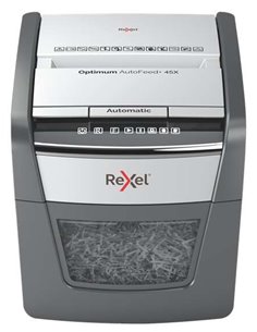 Rexel Optimum AutoFeed 45X Destructora Automatica de Corte en Particulas- 20L - Alimentation Automatica 45 Feuilles - Ranura Man