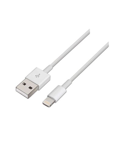 Aisens Câble Lightning à USB 2.0 - Lightning/M-USB À Mâle - 2.0m - Couleur Blanc