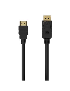 Aisens Câble Conversor DisplayPort à HDMI - DP/M-HDMI/M - 1.5M - Couleur Noir