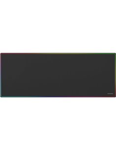 Mars Gaming MMP224 Tapis de souris Extra-grand - Base Antidérapant - Superficie Nanotextil Flexible - 880x330x3mm - Couleur Noir