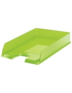 Esselte Europost Bandeja Portadocumentos - Plastico Transparent - Format Vertical - A4 - Couleur Vert Transparent