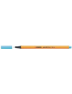 Stabilo Point 88 Feutre de Pointe Fina de Fibre - Trait de 0.4 mm - Encre Avec Base de Eau - Couleur Bleu Neon