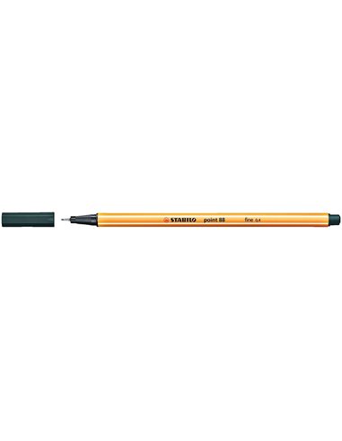 Stabilo Point 88 Feutre de Pointe Fina de Fibre - Trait de 0.4 mm - Encre Avec Base de Eau - Couleur Vert Oliva