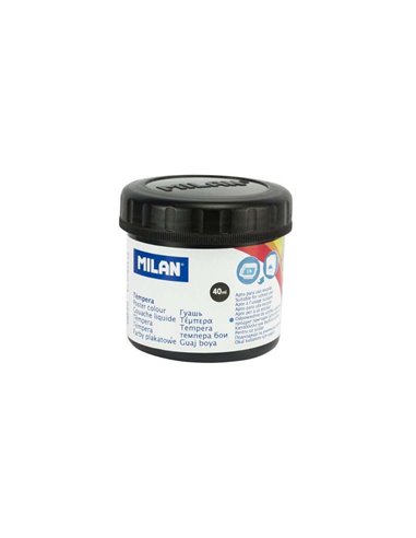 Milan Bote de Tempera 40ml - Séchage rapide - Mezclable - Couleur Noir