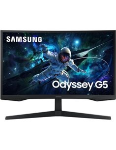 Samsung Odyssey G5 Monitor 27" LED VA Curvo QHD 165Hz FreeSync - Respuesta 1ms - Angulo de Vision 178º - HDMI, DisplayPort - VES