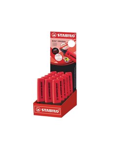 Stabilo Boss 70 Présentoir Avec 15 Marcadores Fluorescentes - Trait entre 2 et 5mm - Rechargeable - Encre Avec Base de Eau - Cou