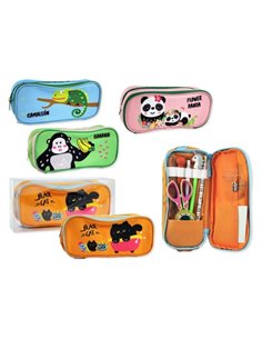 Bismark Animals Trousse Avec Divertdas Imagenes de Animales - 2 Compartiments - 4 Diseños Diferentes