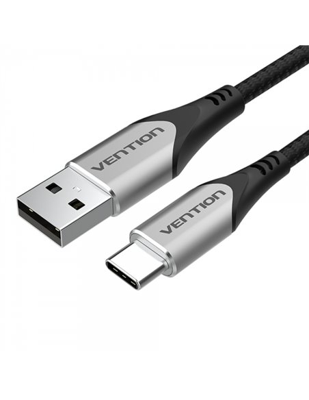 Vention Câble USB-À Mâle à USB-C Mâle 3A 60W 480Mbps - 1m - Couleur Gris