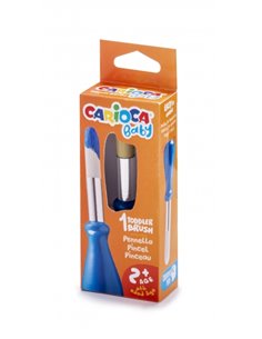 Carioca Baby Pack de 1 Pincel Ergonomique - Cerdas Suaves et Duraderas - Facile de Agarrar - Perfecto Pour Colorear Grandes Supe