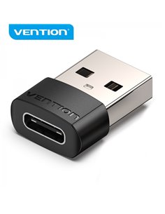 Vention Adaptateur USB 2.0 USB-C Mâle à USB Femelle - Couleur Noir