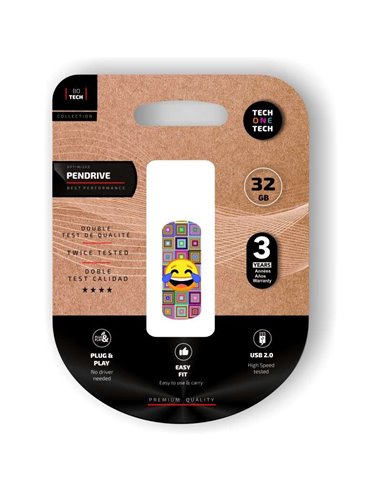 TechOneTech Clip Tech Emoji Me Parto Memoria USB 2.0 32GB (Pendrive)