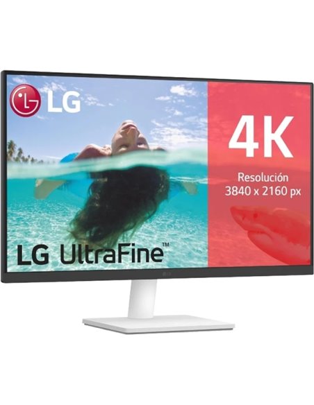 LG UltraFine Monitor LED 27" IPS UltraHD 4K HDR10 - Respuesta 5ms - Angulo de Vision 178º - 16:9 - HDMI, DisplayPort - VESA 100x